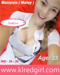 Escort KL Red Girl with black hair